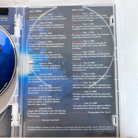 Dark Shadows The Original Series DVD Collection 7 Episodes 453-492 4 Discs 2012 - Picture 12 of 12